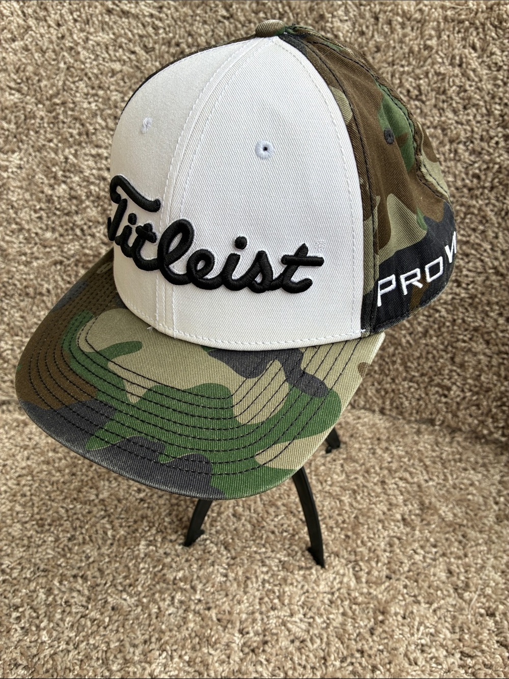 Titleist White and Camo SnapBack Golf Cap